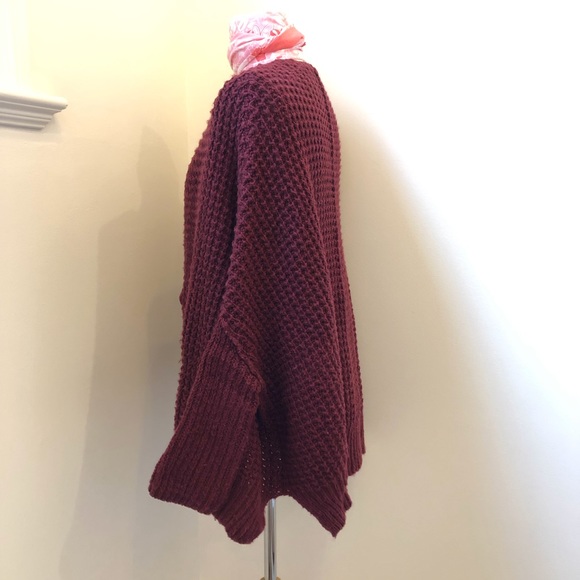 Free People burgundy dolman sleeve sweater, US S - Picture 3 of 7